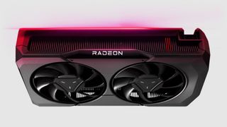 AMD Radeon RX 7600 graphics card on a grey background