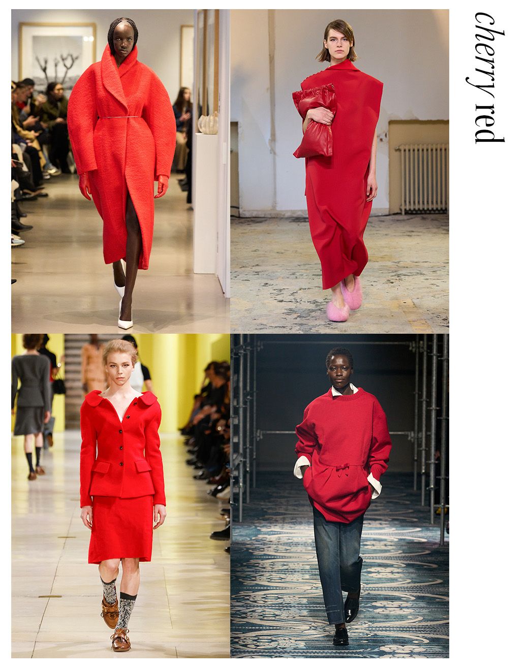 Photo collage of Fall 2025 color trends.
