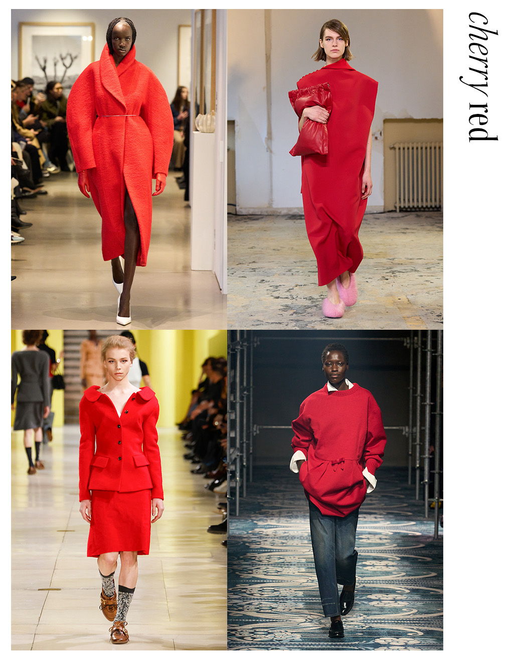Photo collage of Fall 2025 color trends.