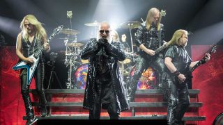 Judas Priest onstage at the Hydro in Glasgow