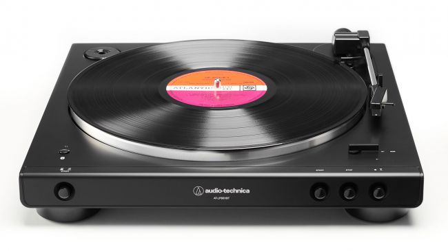 The Audio-Technica AT-LP60XBT turntable in black