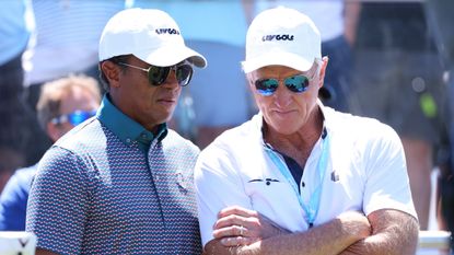 LIV Golf chief Greg Norman and Majed Al Sorour