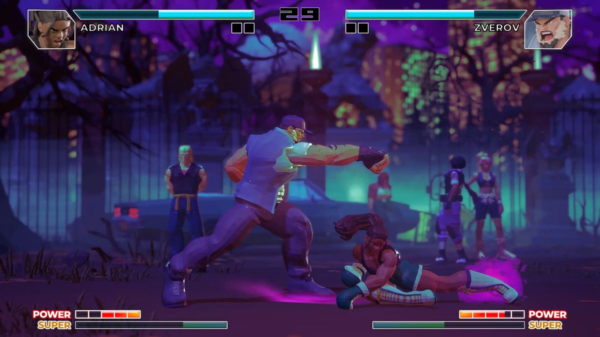 A retro fighting game
