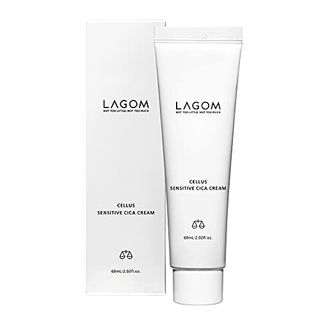 Lagom Cellus Sensitive Cica Cream Natural Soothing Lotion With Centella Ceramide Green Tea Rich Herbal Nutrition Restoration Dry Irritation Calming Balm All Skin Type Face Blemish 60ml 2.02oz