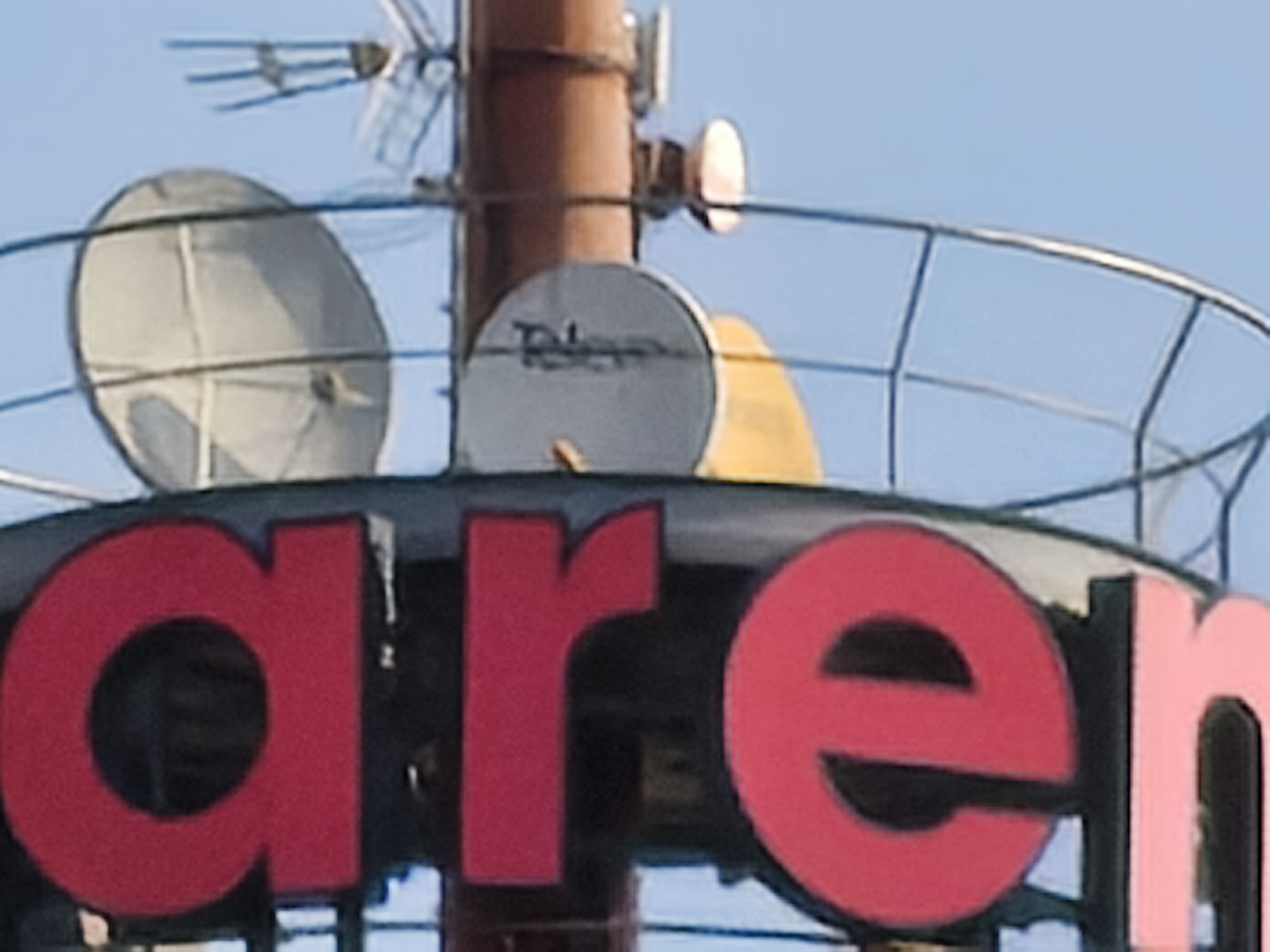 Words on a communication tower