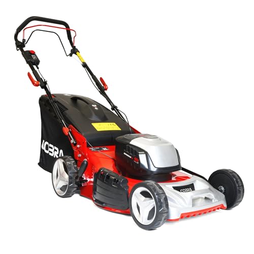 Cobra Mx460s40vx 18" (46cm) Self-Propelled Cordless Lawnmower &amp;ndash; 40v 4ah Battery &amp;amp; Charger, 7 Cutting Heights, 50l Grass Bag, Steel Deck, Adjustable Handle