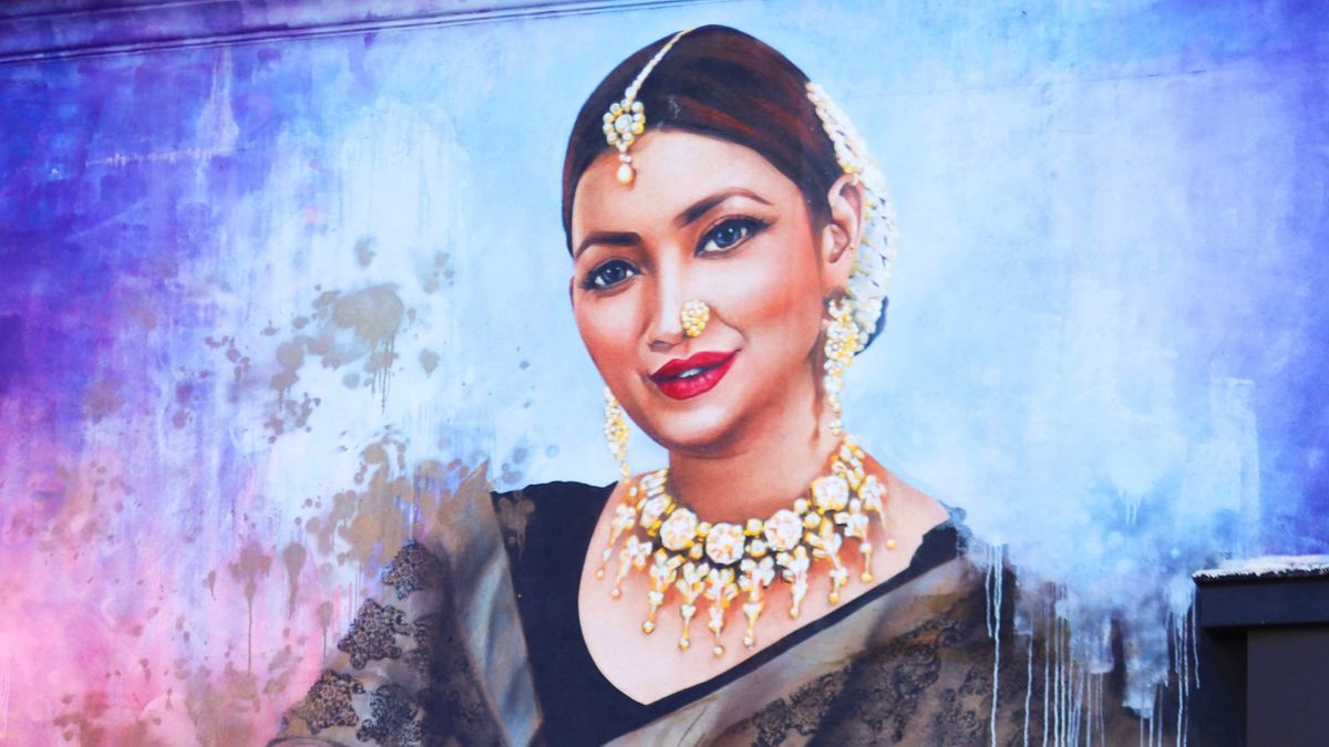 Rekha mural in east london