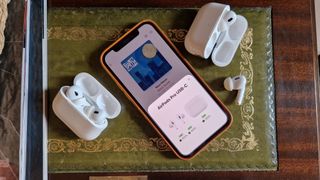 2 pairs of AirPods with an iPhone