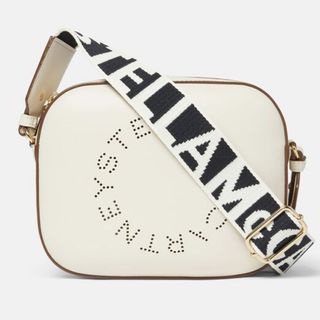 white crossbody bag with logo Stella McCartney strap