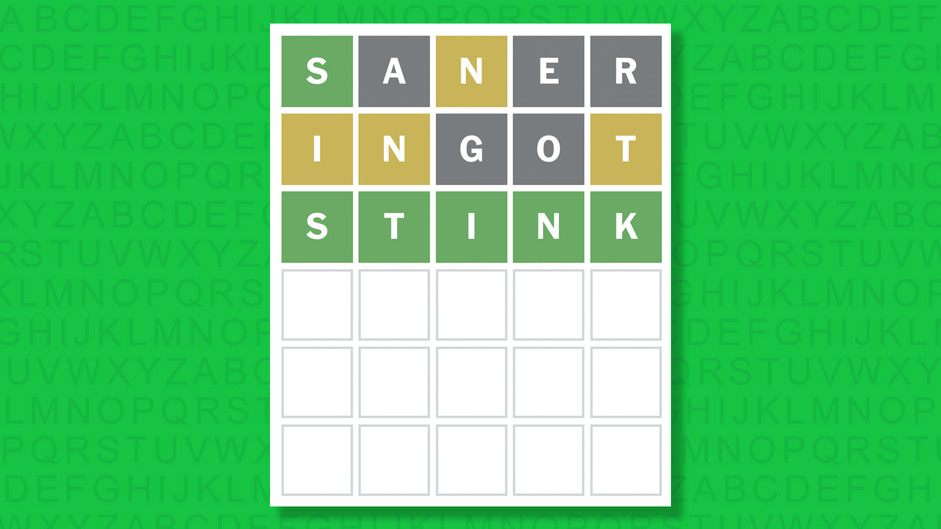 NYT Wordle answer for 1948 on a green background