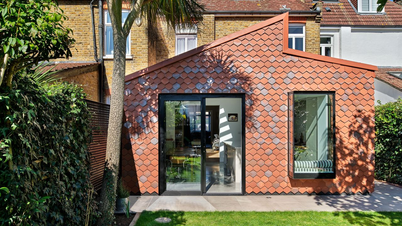 terraced extension exterior shot of a modern extension