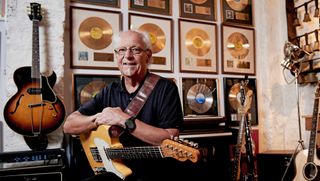 Portrait of English musician Martin Barre, best known as a guitarist with progressive rock group Jethro Tull, photographed at his home in Devon, on September 17, 2015.