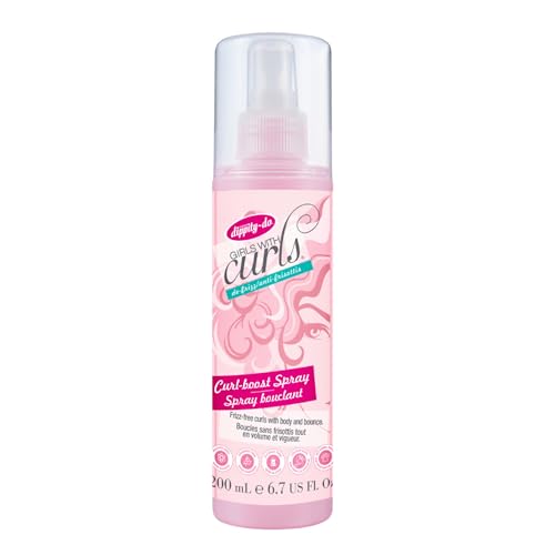 Dippity Do Curl Boost Spray - Weightless Leave-In Spray for Frizz-Free, Shiny, Bouncy Curls - Wheat Protein and Silk Amino Acids - 200 Ml/6.7 Fl Oz