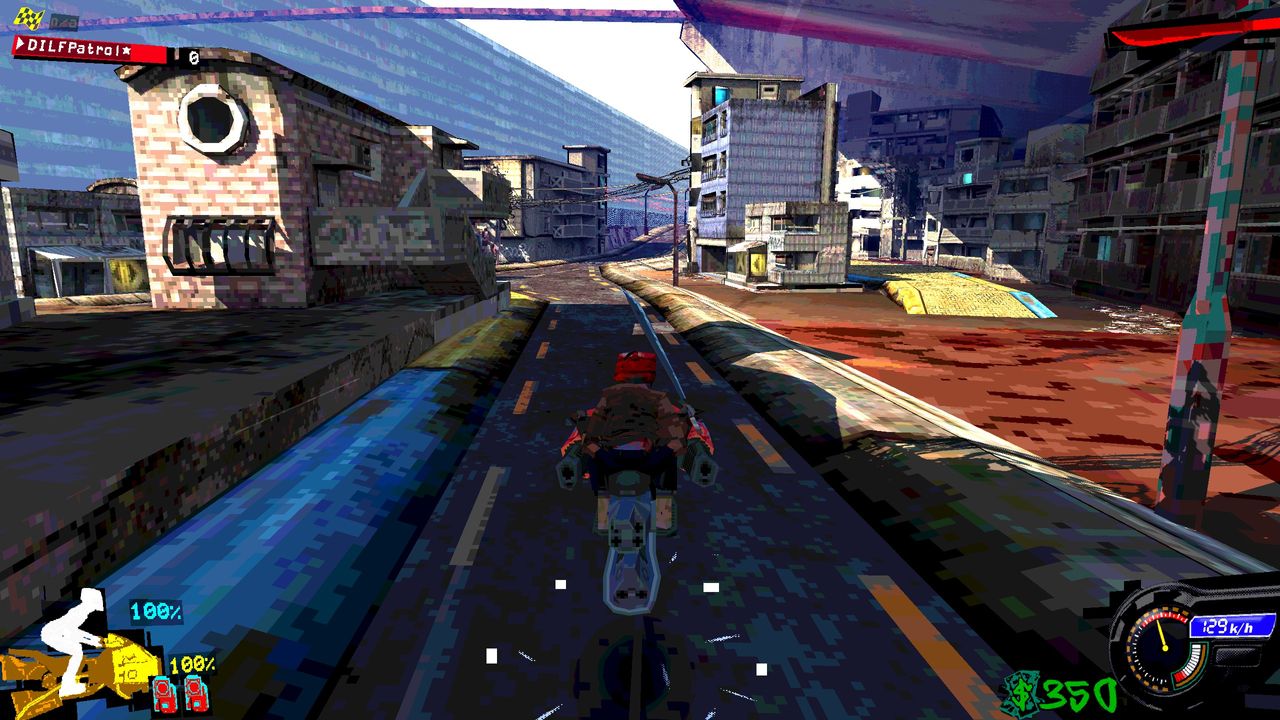 Airframe Ultra riding down favela road