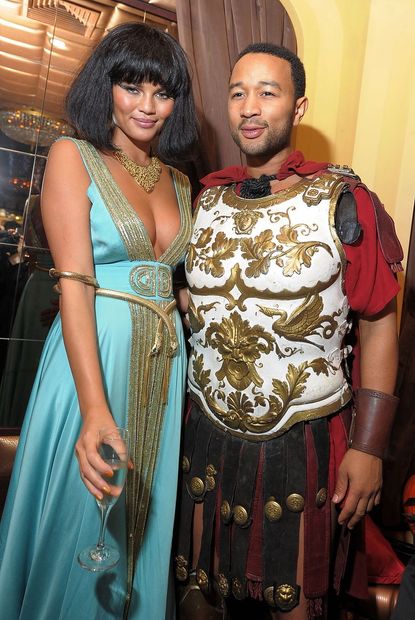 Chrissy Teigen and John Legend as Cleopatra and Mark Antony 