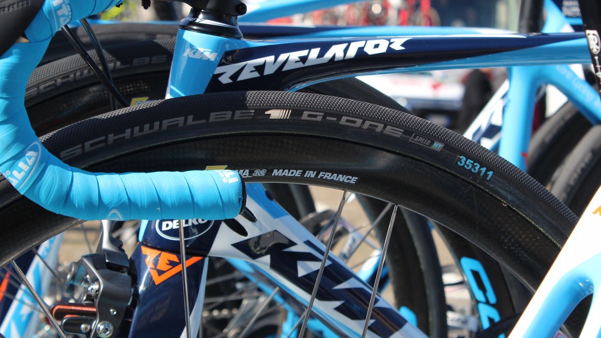 The Delko Marseille Provence KTM team were running Schwalbe G-One gravel tyres