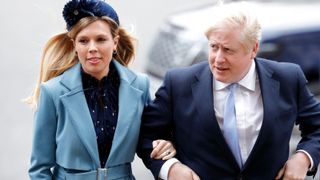 Carrie Symonds and Prime Minister Boris Johnson attend the Commonwealth Day Service 2020 at Westminster Abbey on March 9, 2020 in London, England. The Commonwealth represents 2.4 billion people and 54 countries, working in collaboration towards shared economic, environmental, social and democratic goals.