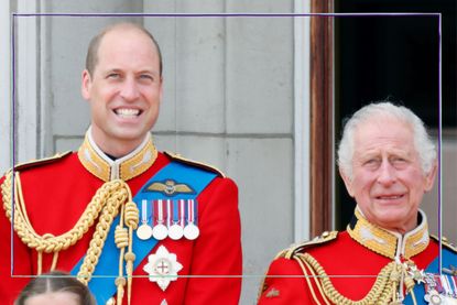 Prince William and King Charles on royal balcony