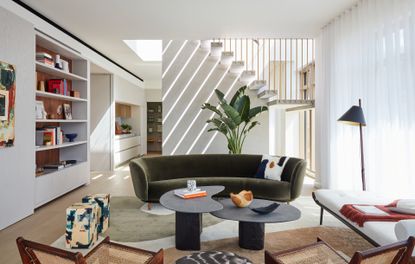 bright and modern living room at the penthouse at Luma in Kings Cross