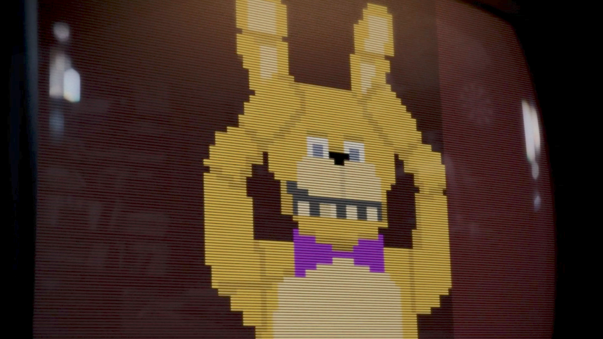 Pixelated Freddy from Five Nights at Freddy&#039;s Opening Credits