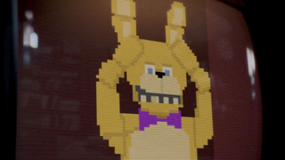 Pixelated Freddy from Five Nights at Freddy's Opening Credits