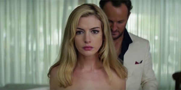 Anne Hathaway with Jason Clarke in the Serenity trailer