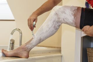 Shaving legs