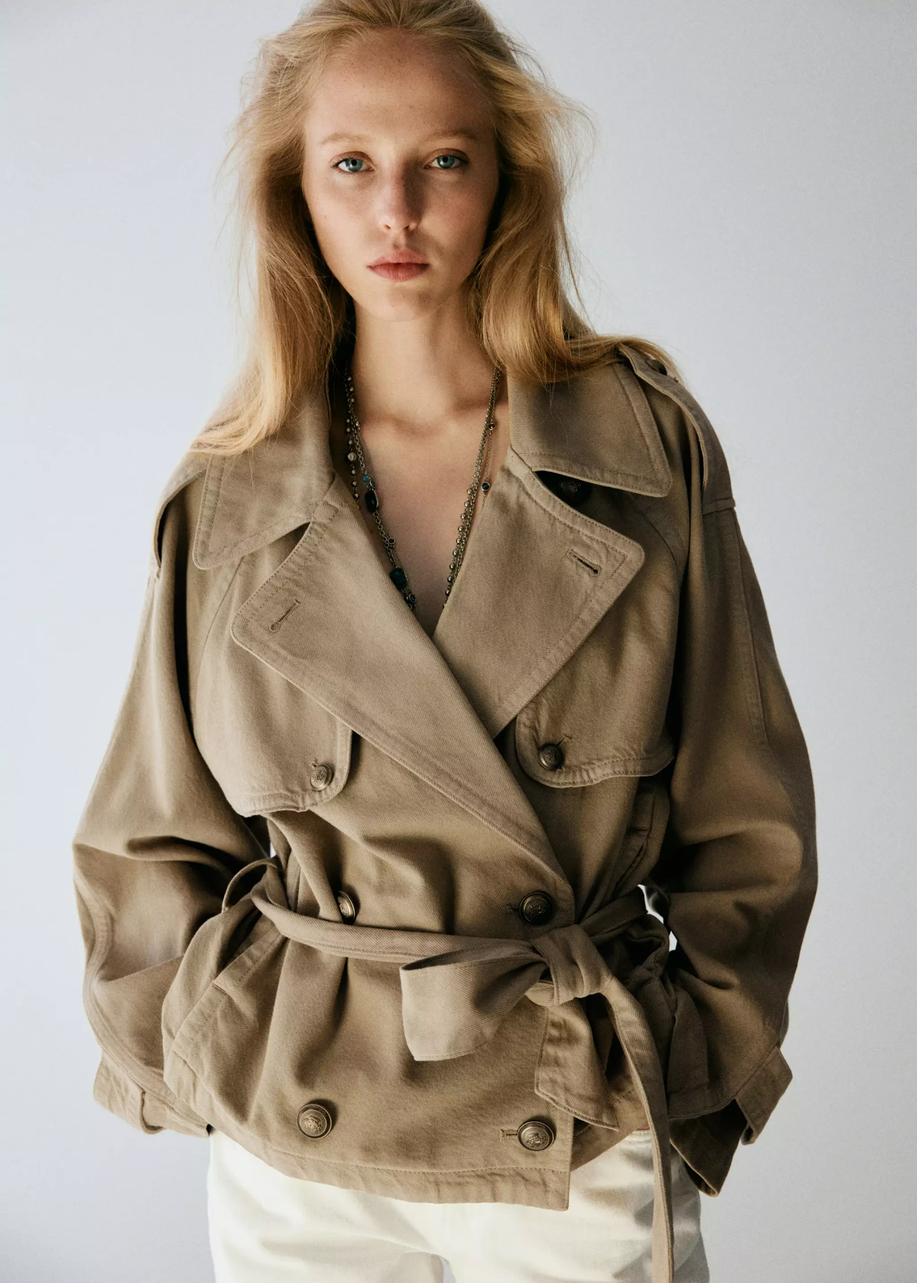 Belt Denim Trench - Women | Mango Usa