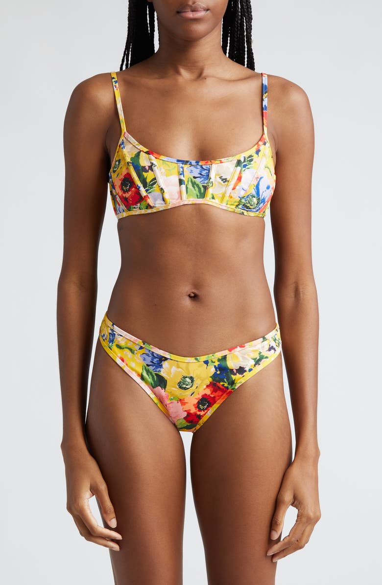 Alight Corset Two-Piece Swimsuit in floral