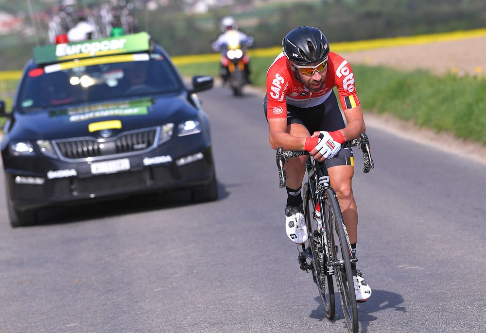 Thomas De Gendt rides to victory during stage 2 at Tour de Romandie