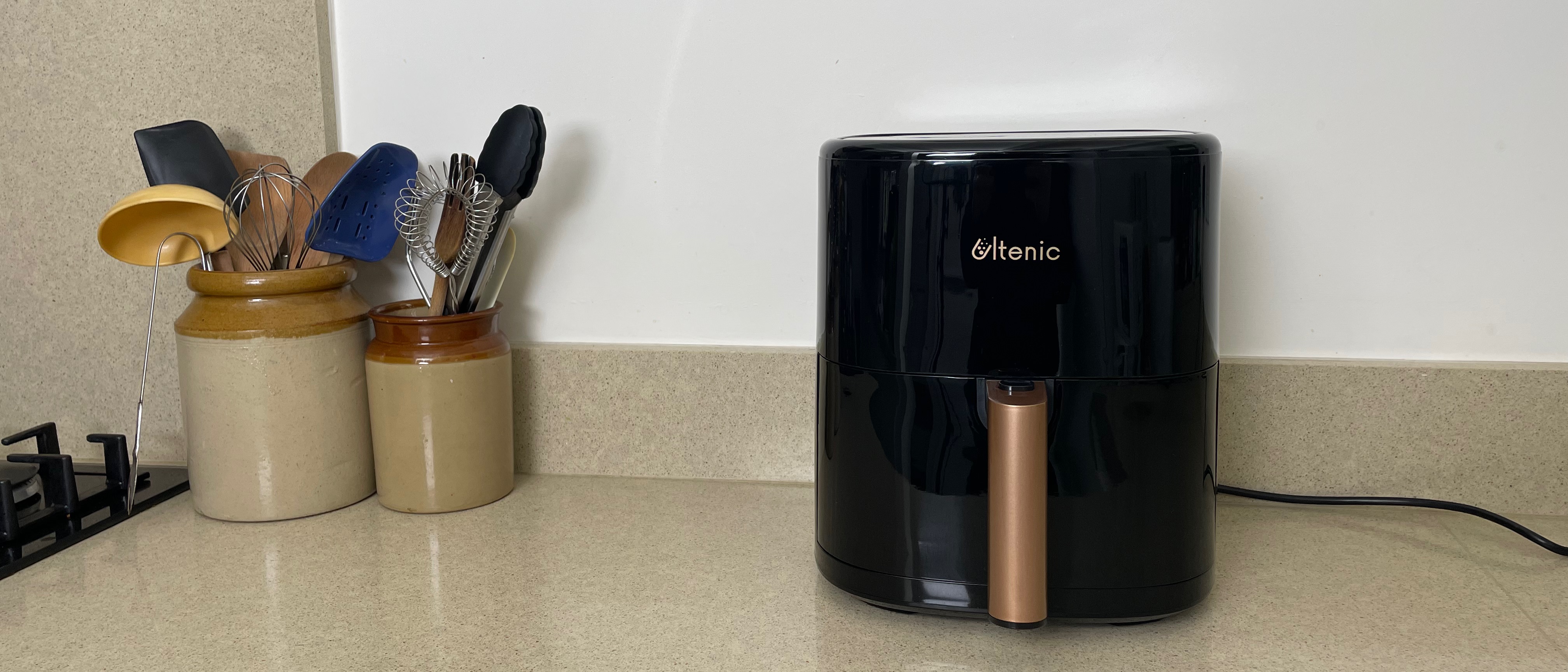 Ultenic K10 Electric Air Fryer Without Oil Smart App Touch Control Kitchen  Oil-free Air Fryér With Frying Pan for French Fries