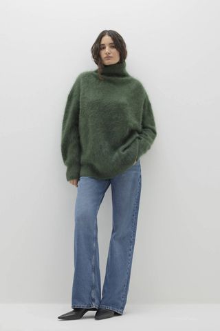 Ethel Brushed Cashmere Turtleneck Sweater