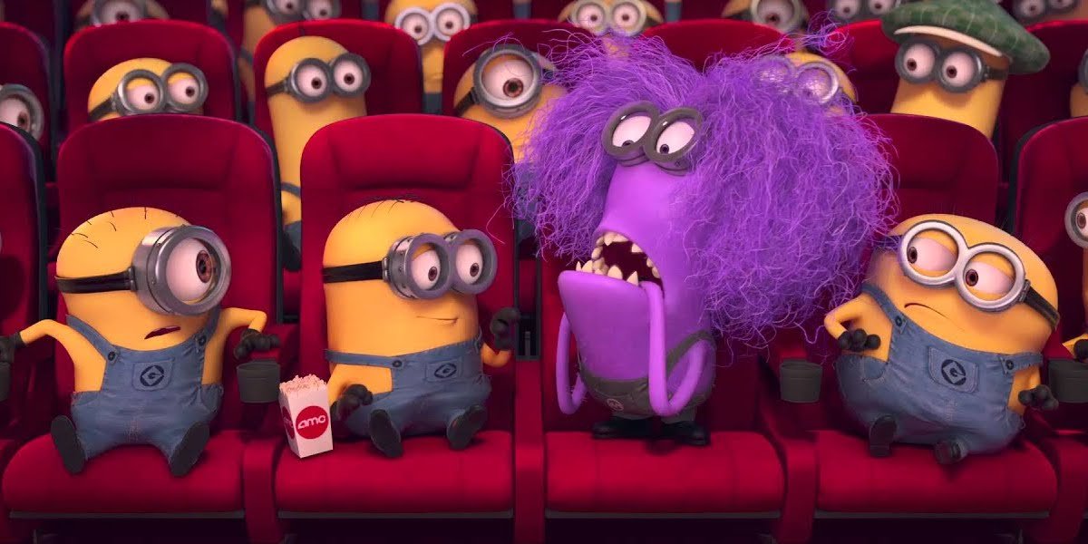 The Minions in an AMC theater