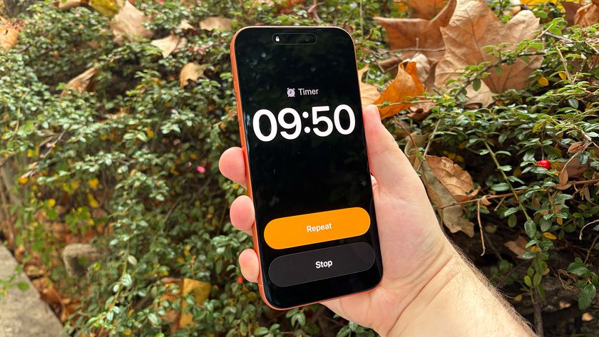 iOS 26.1 timer with a button to dismiss
