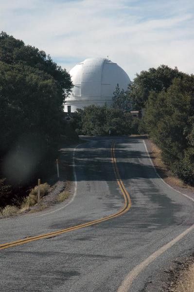 Approaching the top of Mt. Hamilton.