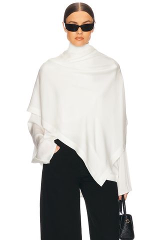 Helsa Silk Tunic With Detachable Scarf