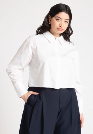 Cropped Collared Shirt