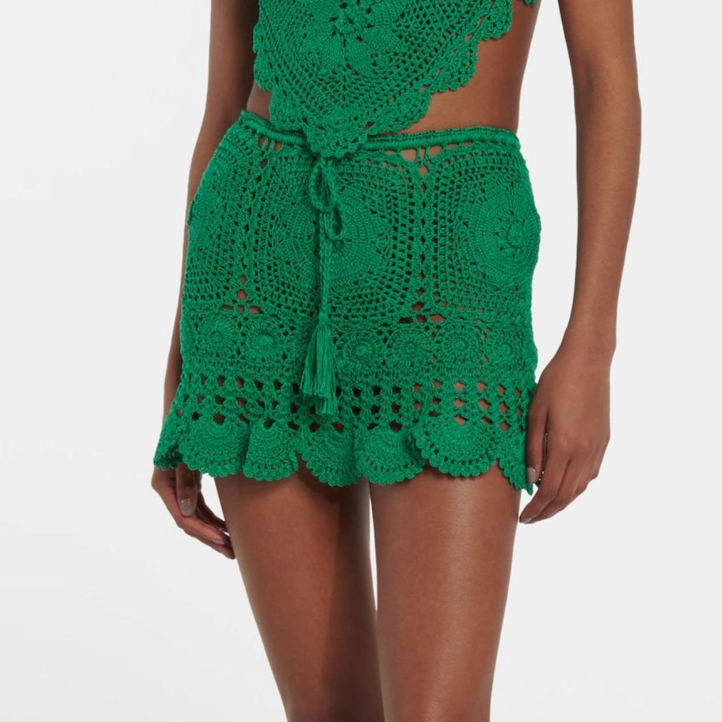 Anna Kosturova Crochet miniskirt