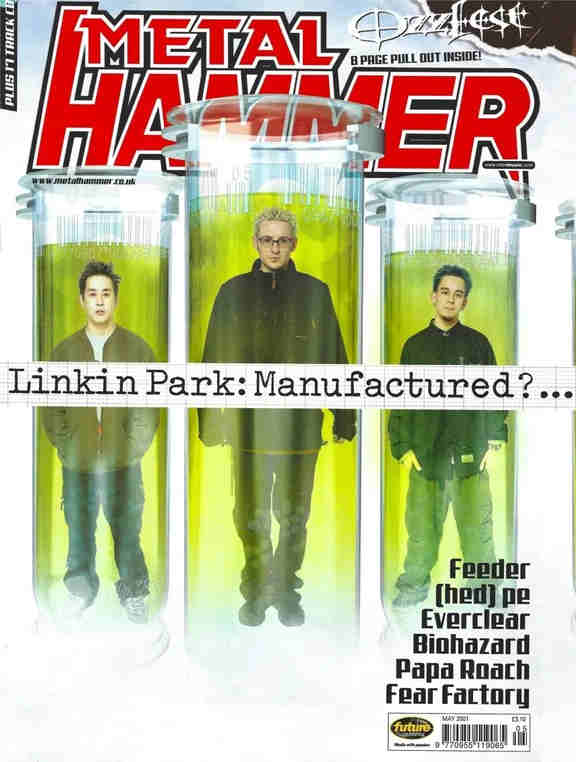 Linkin Park on the cover of Metal Hammer in May 2001