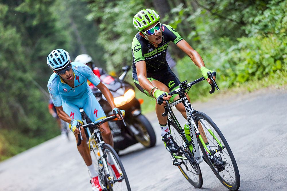 Davide Formolo (Cannondale-Garmin) on the attack