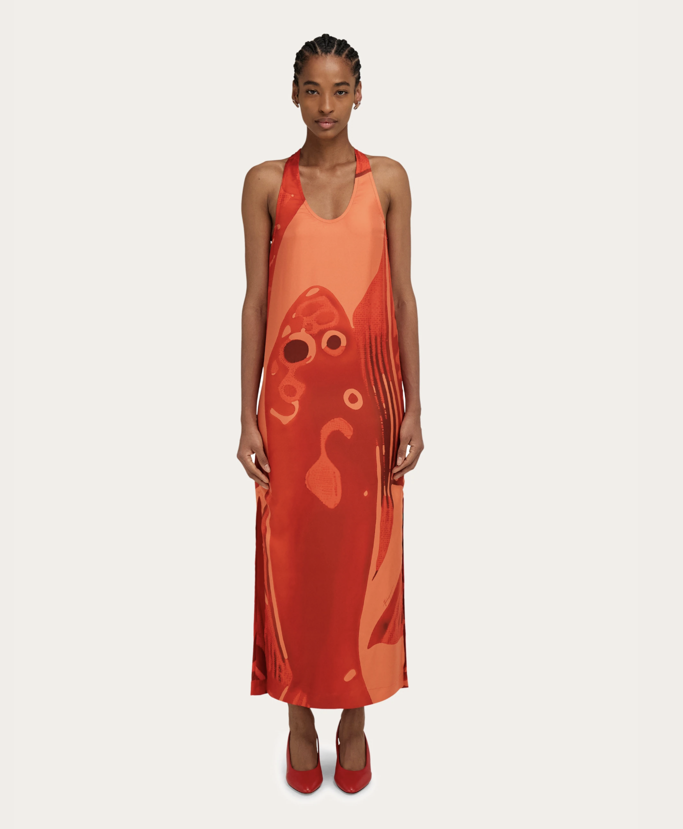 Salvatore Ferragamo, Fish Print Silk Dress
