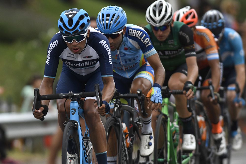 The breakaway during stage 7 at the Vuelta a San Juan