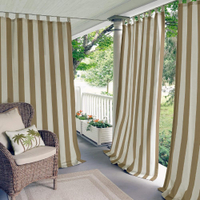 Elrene Home Fashions Highland Stripe Indoor/Outdoor Curtain Panel
