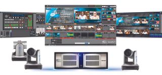 Broadcast Pix MX Hybrid provides a 4K-ready Hybrid Video and IP Production and Streaming Solution.