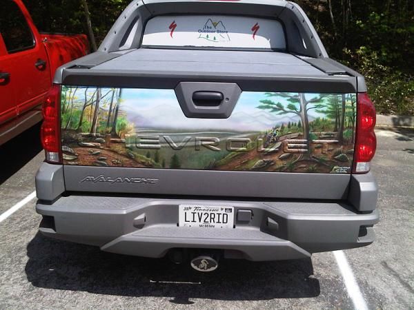 The rider's enthusiasm extends beyond his/her license plate.