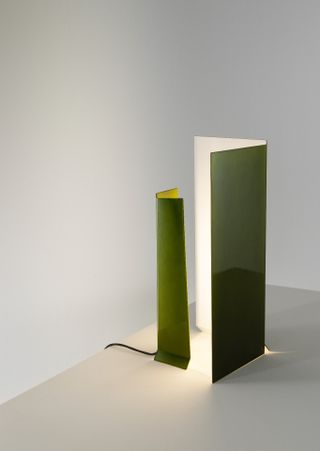 Green table lamp by Formafantasma for Maison Matisse