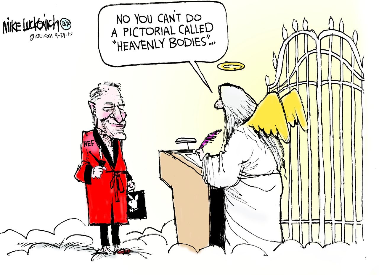 Editorial cartoon U.S. Hugh Hefner death