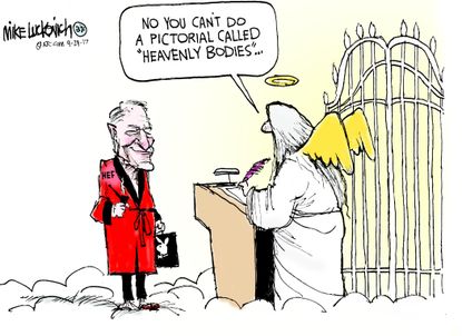 Editorial cartoon U.S. Hugh Hefner death