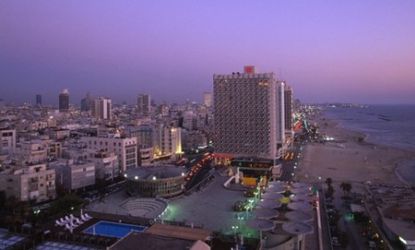 The modern skyline of Tel Aviv, the Middle East's only "true democracy."