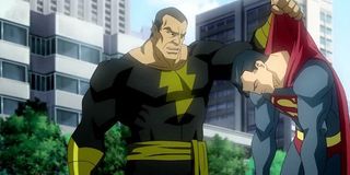 Black Adam holding Superman